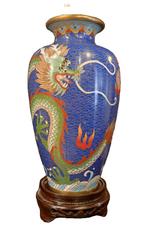 Cloisonne vaas met Draak., Antiek en Kunst, Ophalen of Verzenden