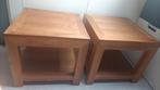 2 salontafels Teak hout, Ophalen, 50 tot 100 cm, Rond, 50 tot 100 cm