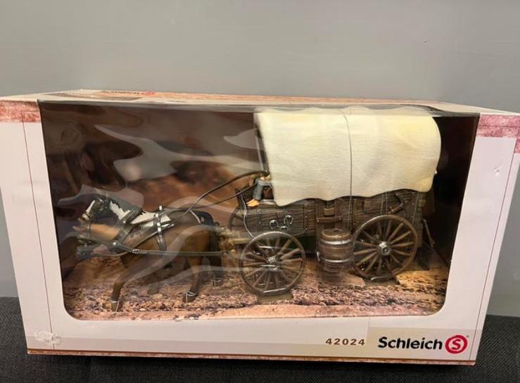 Schleich Huifkar Nieuw In Doos ~ 42024, Ophalen of Verzenden, Zo goed als nieuw, Paard, Beeldje of Figuurtje