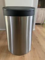 Brabantia prullenbak, RVS, 50 tot 75 cm, Ophalen of Verzenden, Rvs, 20 tot 30 liter