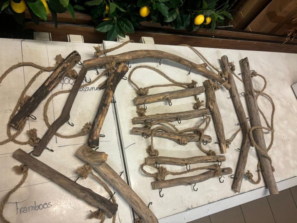 Unieke houten kapstokken van drijfhout, Gebruikt, Minder dan 100 cm, Hout, Ophalen