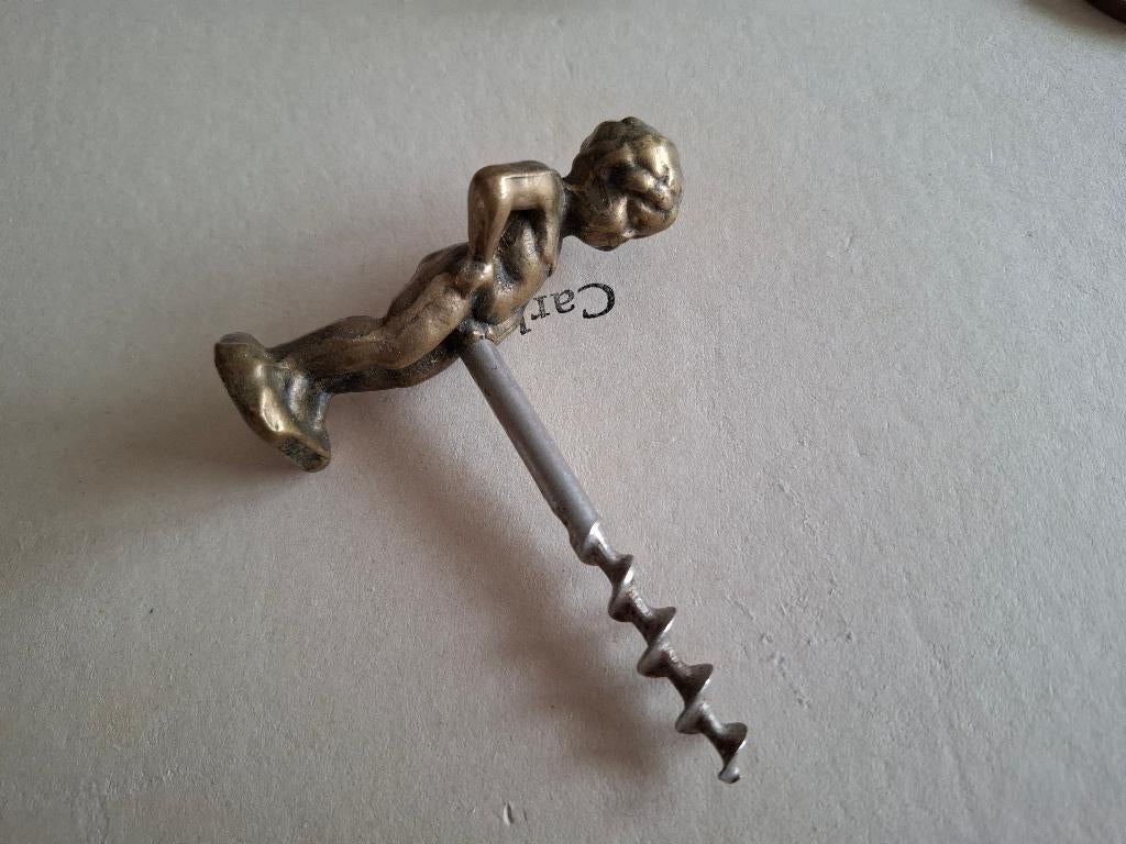 kurkentrekker Manneke Pis, Antiek en Kunst, Antiek | Koper en Brons, Verzenden, Brons