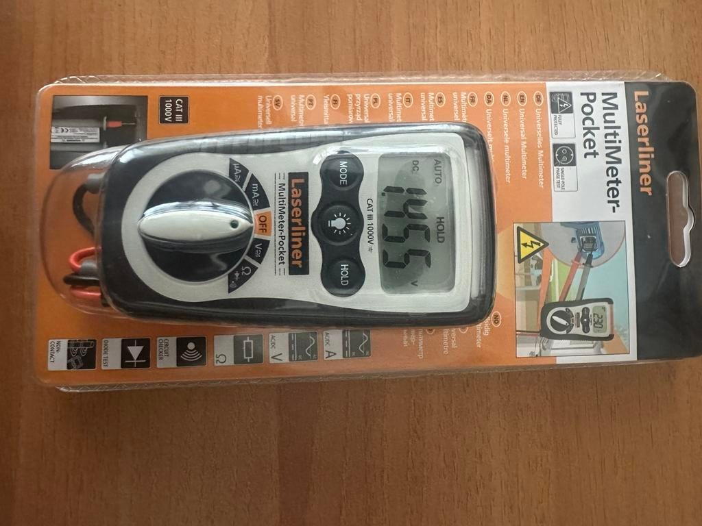 Laser Liner Multimeter pocket, Ophalen of Verzenden, Zo goed als nieuw, Elektriciteit