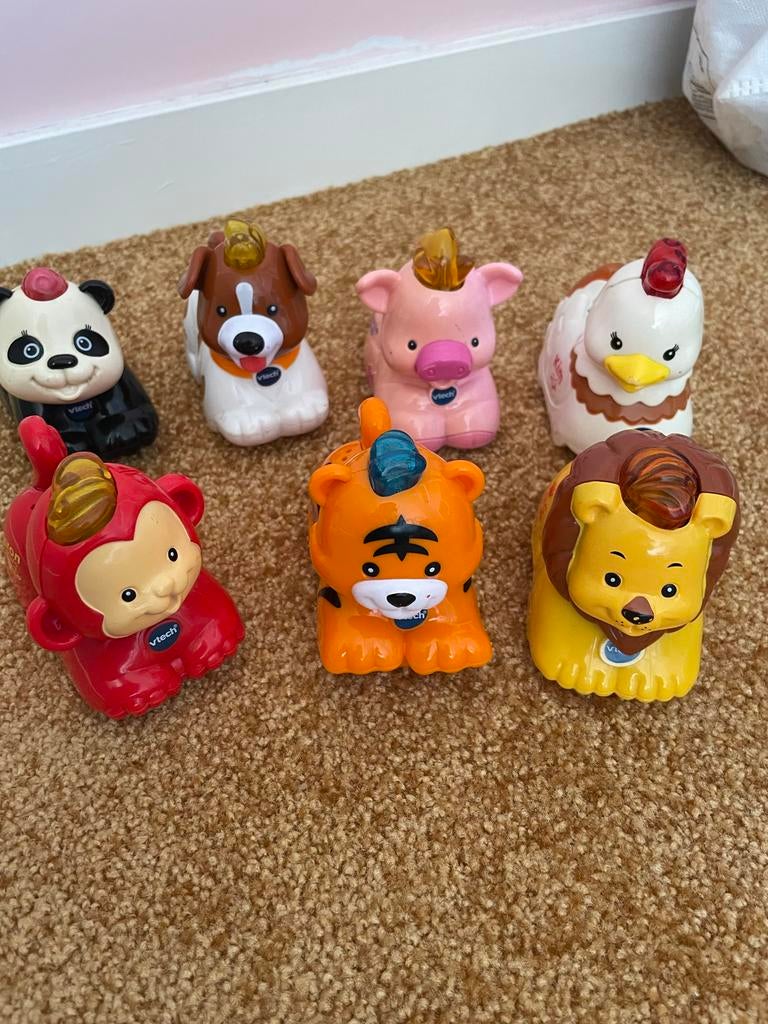 VTech Toet Toet Dieren set - 7 stuks, Ophalen of Verzenden, Gebruikt, Overige typen, Met geluid