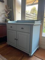 Charmante dressoir/commode Gustaviaans blauw, Ophalen, 100 tot 150 cm, Vintage, Zo goed als nieuw
