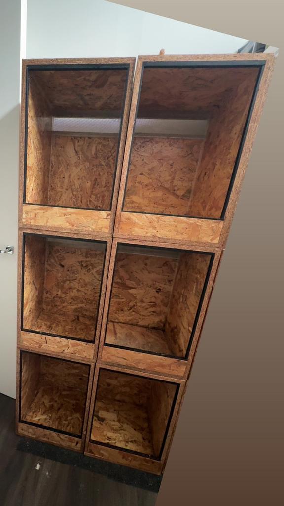 6x OSB terrarium 40x40x60, Dieren en Toebehoren, Ophalen, Gebruikt, Terrarium of Paludarium