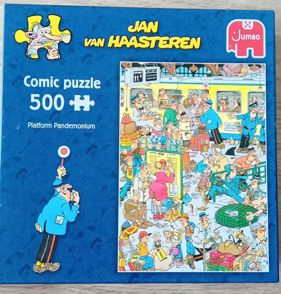 Jan van Haasteren Puzzel 500 stukjes - Platform Pandem, Ophalen of Verzenden, Minder dan 500 stukjes, Zo goed als nieuw, Legpuzzel