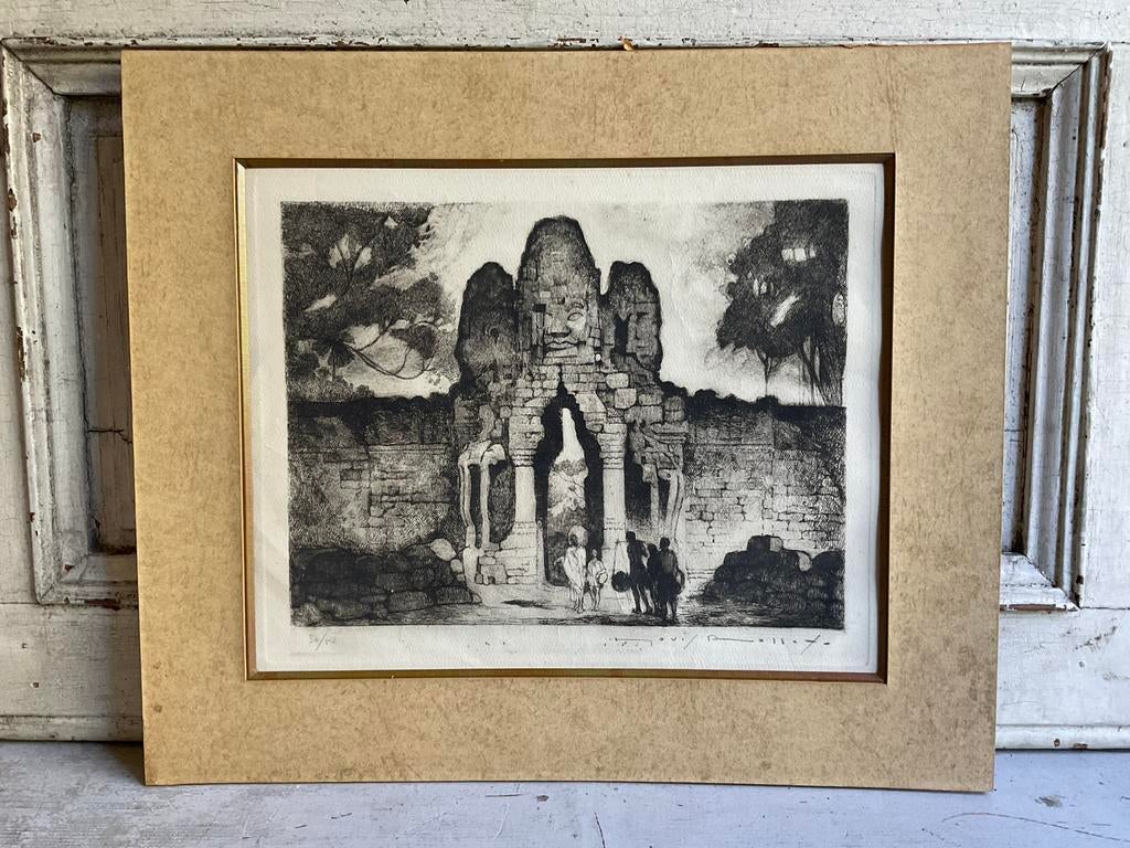 4 boeddha beelden gravure *tres jolie Duiven*, Antiek en Kunst, Verzenden