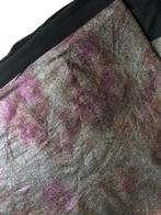 MODE STOF - ZILVERKLEUR / ZWART GLIMMENDE- STRETCH, Hobby en Vrije tijd, Stoffen en Lappen, 120 cm of meer, Zwart, Ophalen of Verzenden