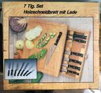 5-delige Houten Snijplank Set met Messenlade, Ophalen, Zo goed als nieuw
