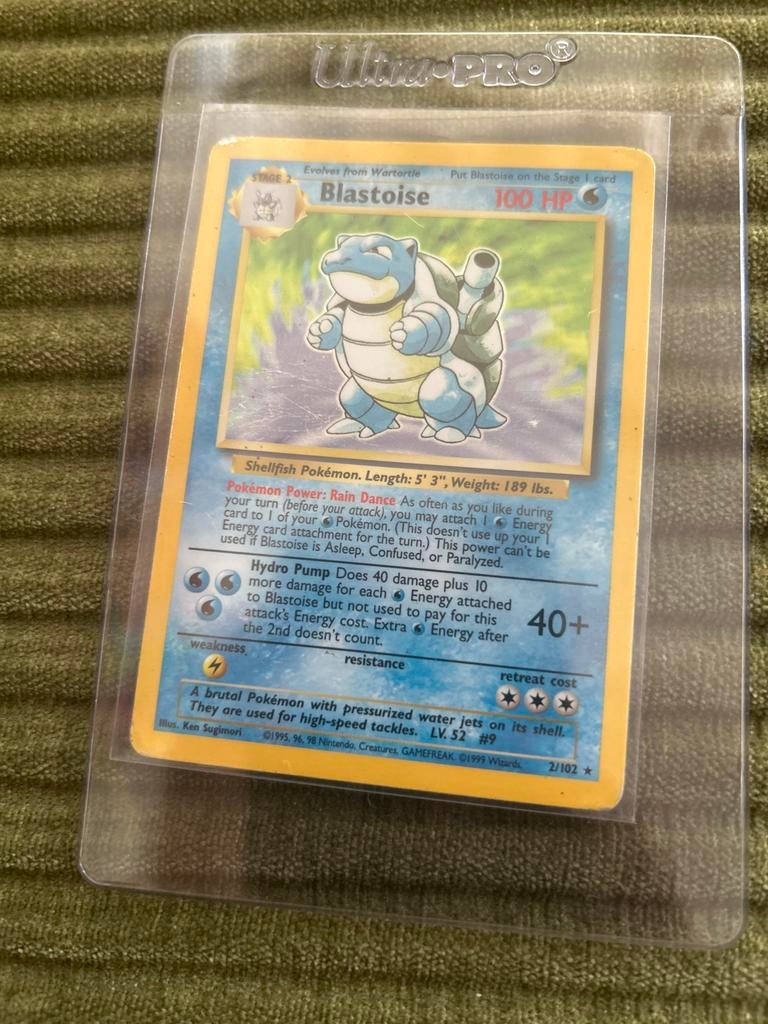 Pokémon Blastoise #2 Base set, Ophalen of Verzenden, Gebruikt, Losse kaart