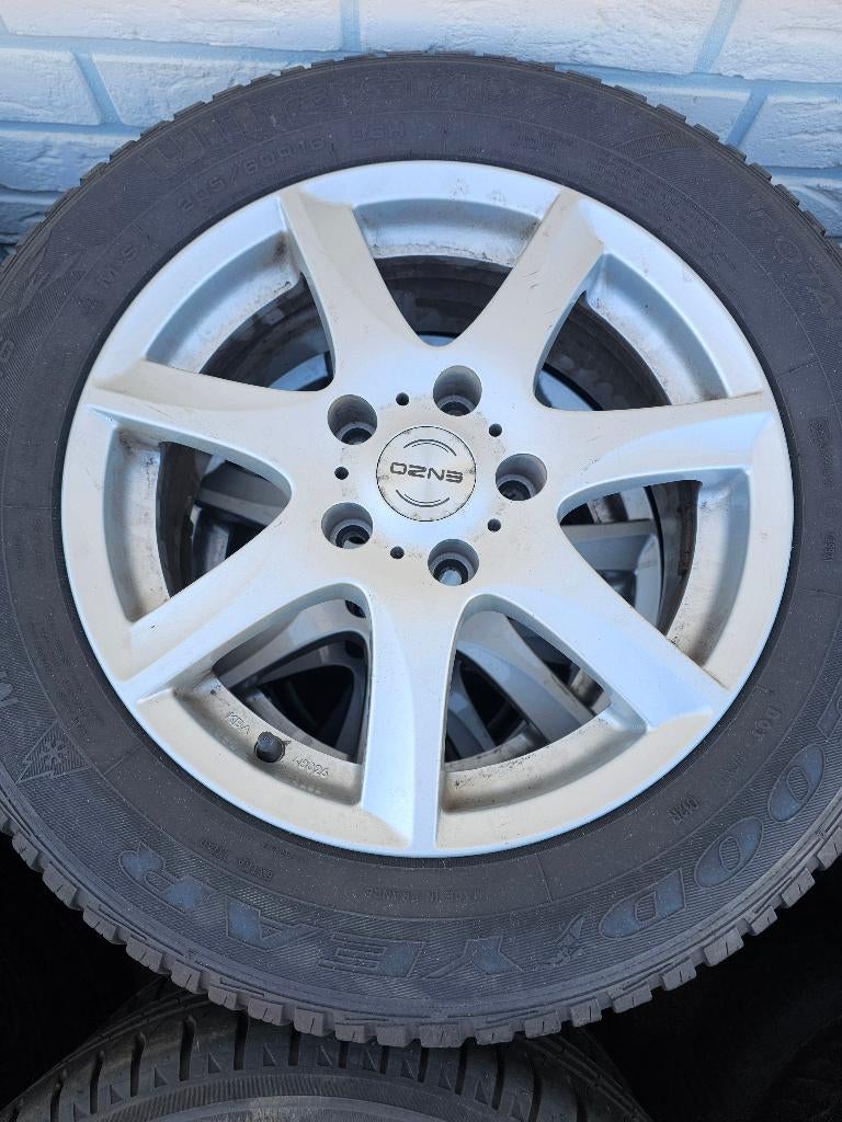 5x112 LM Velgen met Winter Benden 205 60 16, Ophalen, Gebruikt, 16 inch, Banden en Velgen