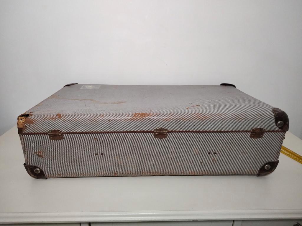 K556 VINTAGE jaren 50 koffer van geperst karton, Overige materialen, Gebruikt, 45 tot 55 cm, Onbekend