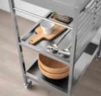Kungsfors Ikea roltafel, trolley, roestvrij staal, Ophalen, Gebruikt, 50 tot 100 cm, Minder dan 100 cm