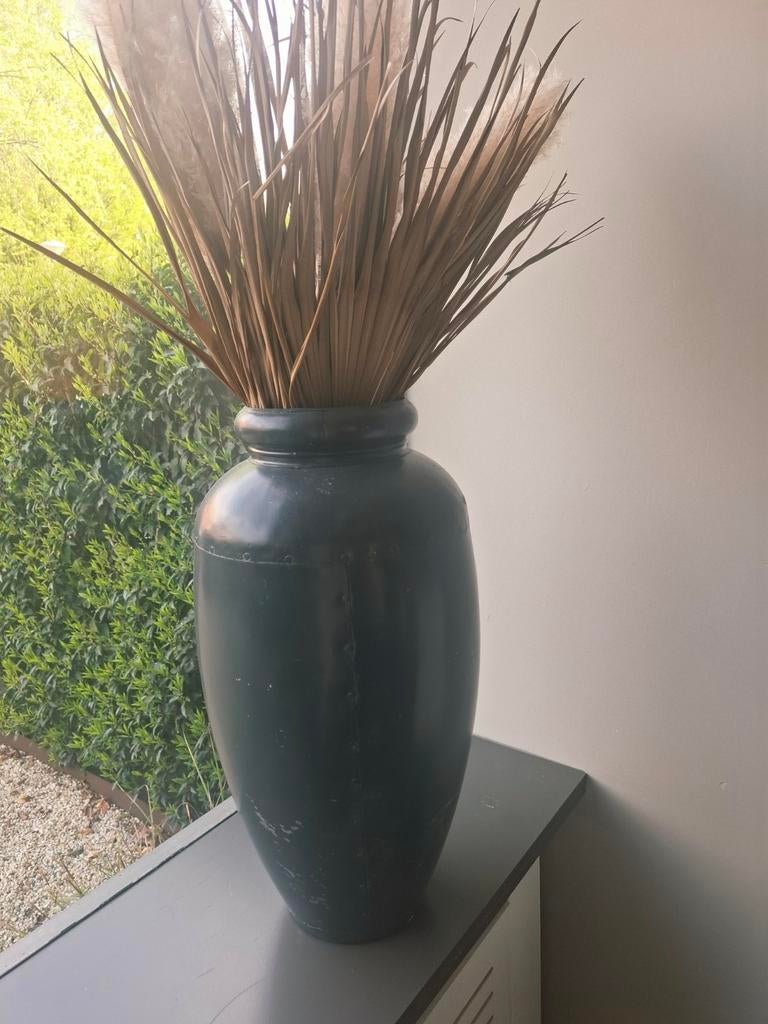 Stalen vazen, antraciet, Huis en Inrichting, Woonaccessoires | Vazen, Overige materialen, Overige kleuren, Ophalen of Verzenden