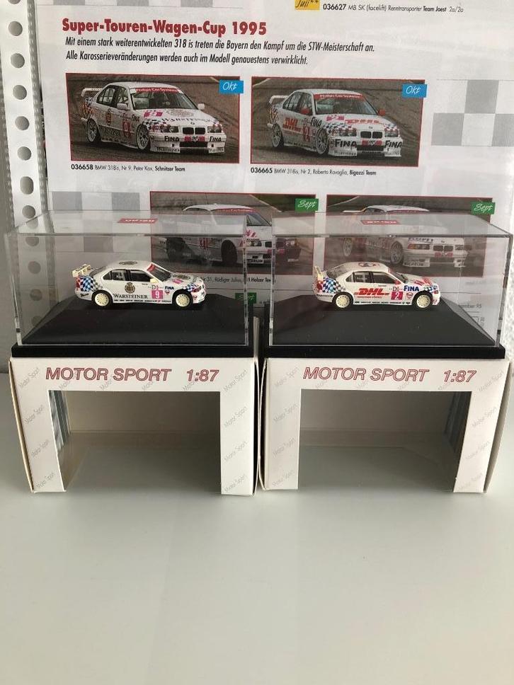 Mdl.017-018 / BMW E36-Motorsport (P.Cox / R. Ravaglia) 1995, Hobby en Vrije tijd, Modelauto's | 1:87, Zo goed als nieuw, Auto