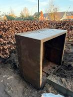 Cortenstaal plantenbak voor tuin met bodem 100 x 100 x 40 cm, Ophalen, Gebruikt, 100 cm of meer, Vierkant