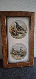 Tegel met vogels in  lijst vintage, Antiek en Kunst, Ophalen of Verzenden