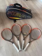 4 HEAD Radical Pro Tennisrackets + Tennistas grip 4, Sport en Fitness, Tennis, Gebruikt, Ophalen of Verzenden, Head, Racket