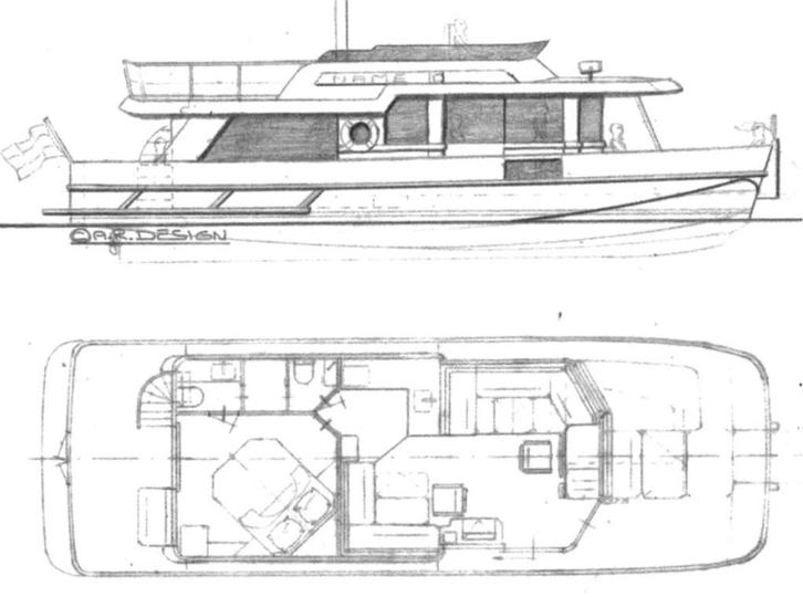 aluminium houseboat, Watersport en Boten, Motorboten en Motorjachten, Nieuw, Aluminium, 12 meter of meer, Elektrisch, Binnenboordmotor