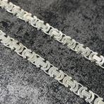 Zilveren platte koningsketting massief 925 silver, Ophalen of Verzenden, Nieuw, Goud