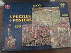 3 puzzels van Jan van Haasteren, Hobby en Vrije tijd, Denksport en Puzzels, Ophalen of Verzenden, Gebruikt