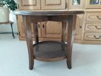 Ronde salontafel met opbergruimte retro vintage, Huis en Inrichting, Ophalen, 50 tot 100 cm, Rond, 50 tot 100 cm