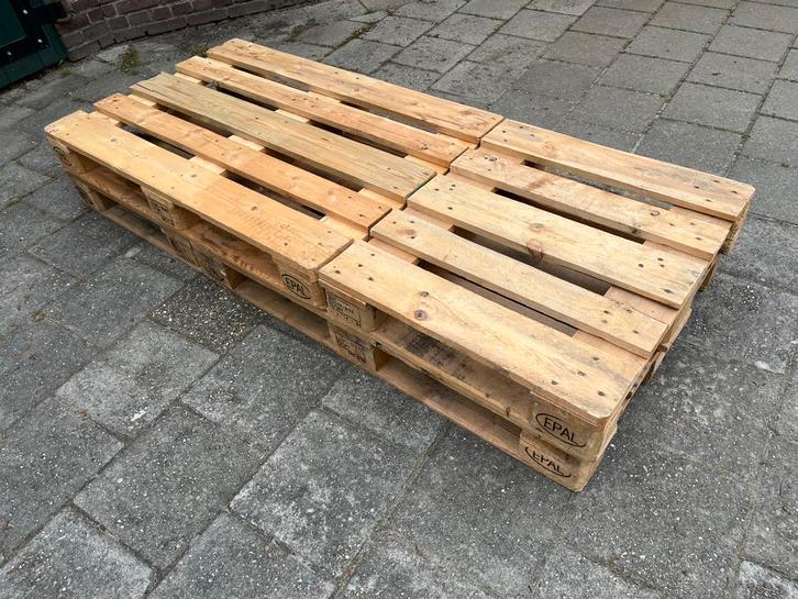 Palletbed Pallet Bed - Eindhoven, Huis en Inrichting, Slaapkamer | Bedden, Eenpersoons, 80 cm, Hout, Ophalen