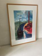 Koppermaandagprent Werkman Steenfabriek Groningen, Antiek en Kunst, Kunst | Litho's en Zeefdrukken, Ophalen