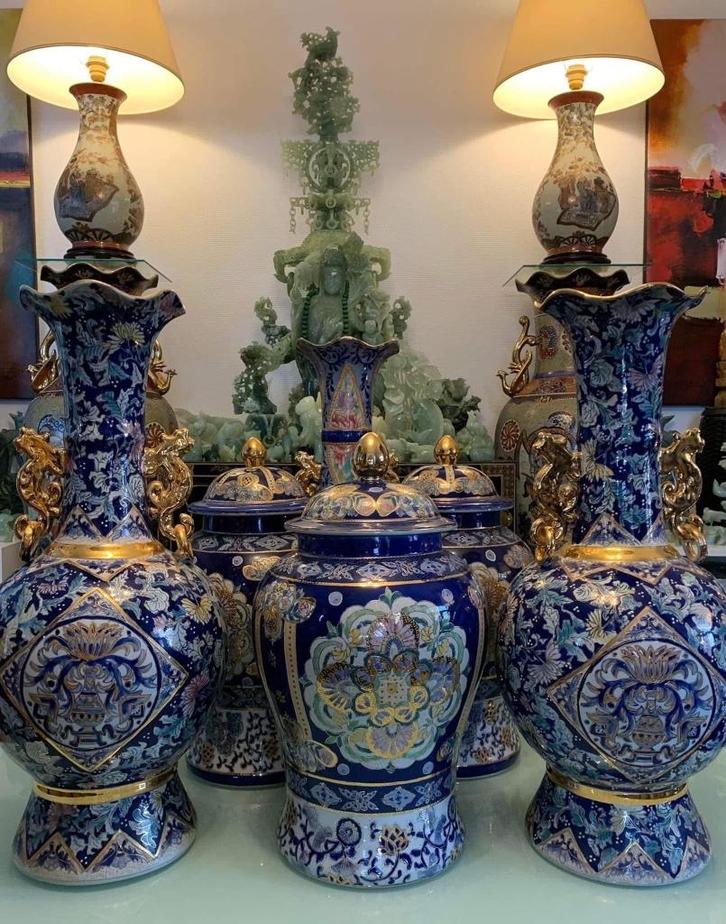 AWESOME COLLECTION COBALT BLUE GILDING GOLD 24 CARATS, Antiek en Kunst, Antiek | Porselein, Ophalen