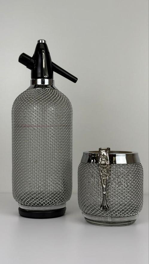 Soda Siphon spuitwater set met ijsblokjesemmer, Verzamelen, Retro, Huis en Inrichting, Ophalen of Verzenden