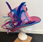 Hoge hoed blauw/roze/lila, Hoed, Nieuw, Ophalen of Verzenden, Handgemaakt
