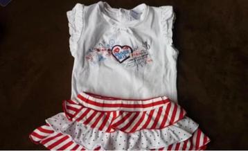 2 delige set DIRKJE rokje en shirt in maat 68 beschikbaar voor biedingen