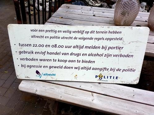 Tof bord, verbodsbord voor je tuin, buitenterrein, mancave., Verzamelen, Merken en Reclamevoorwerpen, Gebruikt, Reclamebord, Ophalen of Verzenden