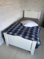 Bed hout wit, Ophalen, 85 tot 100 cm, Gebruikt, Lattenbodem