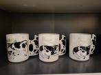3 holstein koeien mokken, Gebruikt, Ophalen of Verzenden, Overige stijlen, Kop(pen) en/of Schotel(s)