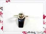 16179 Pandora Zilveren ring met geelgoud hart, Ophalen of Verzenden, Zo goed als nieuw, 17 tot 18, Dame