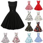 Vintage jurk rockabilly jurkje retro dames vrouwen, Kleding | Dames, Jurken, Verzenden, Nieuw, Overige kleuren, Knielengte