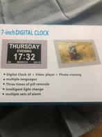 Dementie klok senioren klok foto lijstje nieuw zwart, Ophalen of Verzenden, Nieuw, Kleiner dan 8 inch