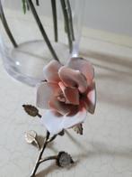 Vintage porseleinen roos capodimonte, Ophalen of Verzenden