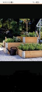 4 Palletranden tegebruiken als bloembakken zie foto, Ophalen, Gebruikt, Rond, Minder dan 30 cm