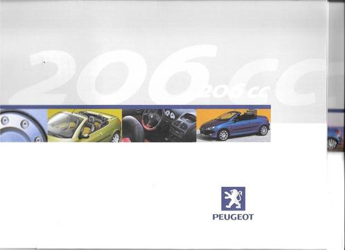 PEUGEOT 206 CC,  luxe-persmap, Boeken, Auto's | Folders en Tijdschriften, Zo goed als nieuw, Peugeot, Ophalen of Verzenden