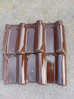 Dakpannen klein Romaans, bruin glazuur, Ophalen, Gebruikt, Minder dan 5 m², Dakpannen