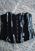 Nieuwe PU lak corset - L/XL, verstelbaar met lint, Verzenden, Zwart, Tailleriem, 90 tot 100 cm