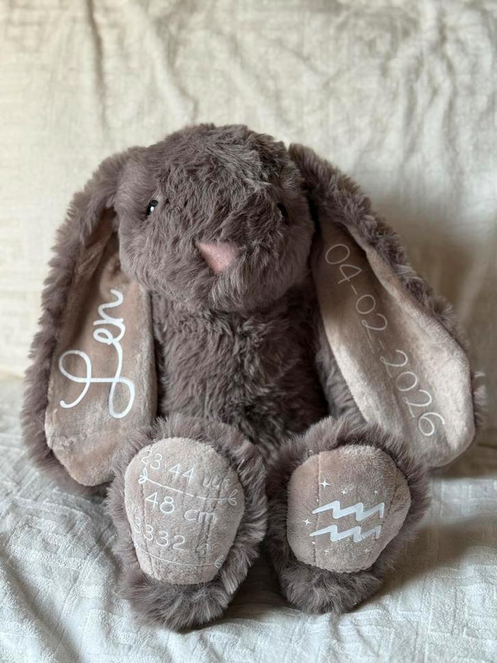 Gepersonaliseerde Knuffel Konijn - Nieuw, Kinderen en Baby's, Speelgoed | Knuffels en Pluche, Nieuw, Konijn, Ophalen of Verzenden