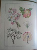 Borduurpatroon  Appelboom Appel bloesem  nr 9075, Verzenden, Nieuw, Handborduren, Patroon