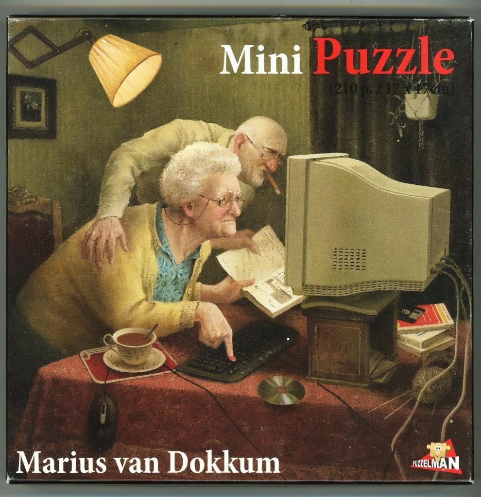 Mini Puzzle Marius van Dokkum, Ophalen of Verzenden, Minder dan 500 stukjes, Zo goed als nieuw