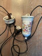 Brocant porseleinen hanglampje Hoog 18cm Doorsnee 10 cm, Huis en Inrichting, Lampen | Hanglampen, Ophalen of Verzenden, Gebruikt