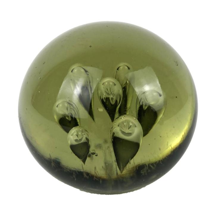 Presse-papier - Bolvormig - Met luchtbellen - Leerdam? - 5,5, Antiek en Kunst, Kunst | Overige Kunst