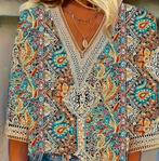 BOHO IBIZA STIJL BLOUSE,NIEUW! MT L 42/44, Ophalen of Verzenden, Nieuw, Maat 42/44 (L)
